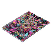Neon Psychedelische Luxe Lounge Kunst Notitieboek (Linkerzijde)