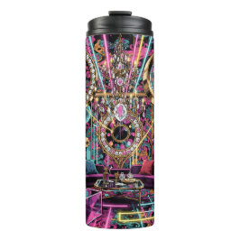 Neon Psychedelische Luxe Lounge Kunst Thermosbeker