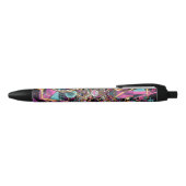 Neon Psychedelische Luxe Lounge Kunst Zwarte Inkt Pen (Bovenkant)