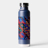 Neon psychedelische rimpels waterfles (Rechts)