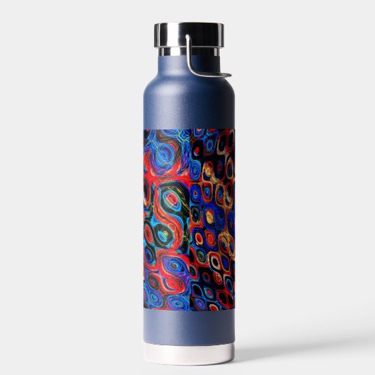 Neon psychedelische rimpels waterfles (Links)