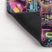 Neon Psychodelische Luxe Lounge Kunst Muismat (Hoek)