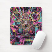 Neon Psychodelische Luxe Lounge Kunst Muismat (Met muis)