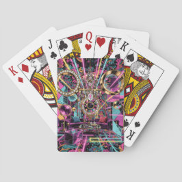 Neon Psychodelische Luxe Lounge Kunst Pokerkaarten