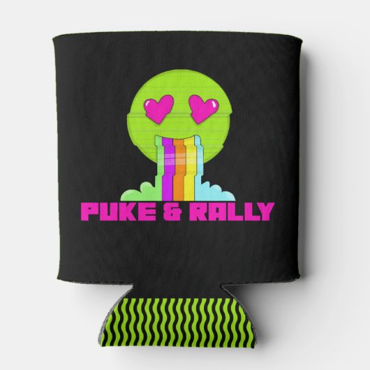 Neon Puke & Rally Koelbox | Partijcomeback Blikjeskoeler (Achterkant)
