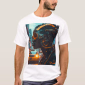 Neon Pulse: Cybernetic Sentinel T-shirt (Voorkant)