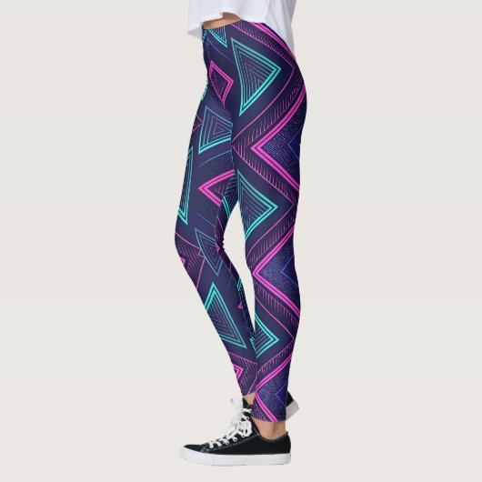 Neon Pulse Geometry Leggings (Links)