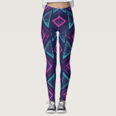 Neon Pulse Geometry Leggings (Voorkant)