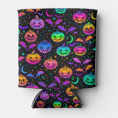 Neon Pumpkins Bats Moons and Stars Blikjeskoeler (Voorkant)