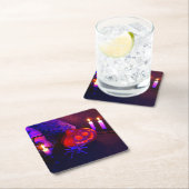 Neon pumpkins kartonnen onderzetters (Insitu)