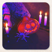 Neon pumpkins kartonnen onderzetters (Voorkant)