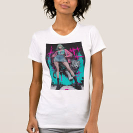 Neon Punk Meisje T-shirt