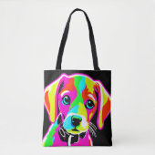 Neon Puppies Pop Art Tote Bag (Voorkant)