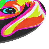 Neon Puppy Pop Art Snijplank (Hoek)