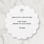 Neon Purim Bedankjes Labels (Achterkant)