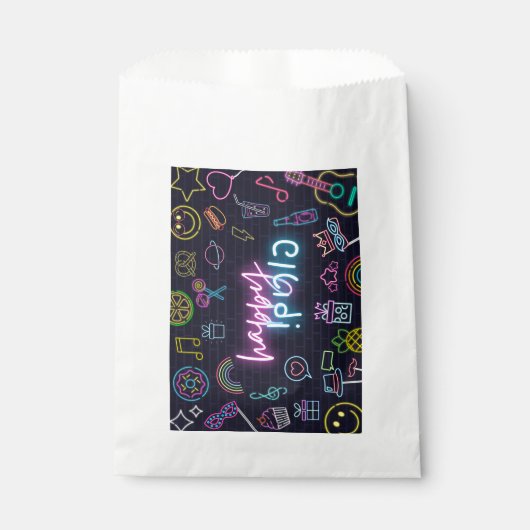 Neon Purim Bedankzakje (Voorkant)