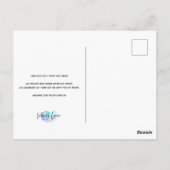 Neon Purim Briefkaart (Achterkant)