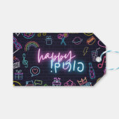 Neon Purim Cadeaulabel (Voorkant (Horizontaal))