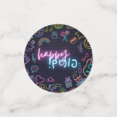 Neon Purim Confetti (Kleine voorkant)