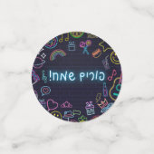 Neon Purim Confetti (Kleine voorkant)