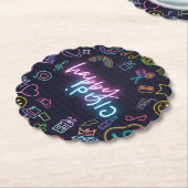 Neon Purim Kartonnen Onderzetters (Gekanteld)