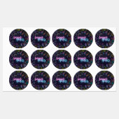 Neon Purim Labels (Vel)