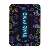 Neon Purim Magneet (Verticaal)