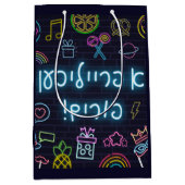 Neon Purim Medium Cadeauzakje (Voorkant)