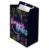 Neon Purim Medium Cadeauzakje (Voorkant Gekanteld)
