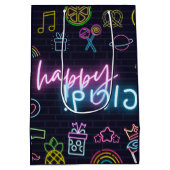 Neon Purim Medium Cadeauzakje (Achterkant)