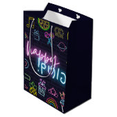 Neon Purim Medium Cadeauzakje (Achterkant Gekanteld)