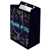 Neon Purim Medium Cadeauzakje (Achterkant Gekanteld)
