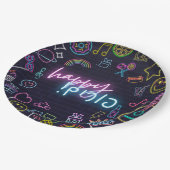Neon Purim Papieren Bordje (Gekanteld)