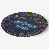 Neon Purim Papieren Bordje (Gekanteld)