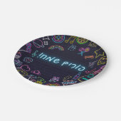 Neon Purim Papieren Bordje (Gekanteld)