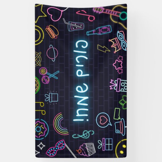 Neon Purim Spandoek (Verticaal)