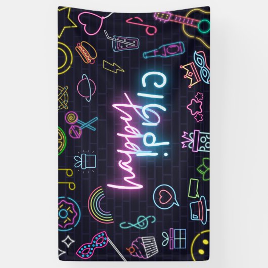 Neon Purim Spandoek (Verticaal)