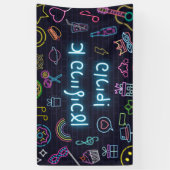 Neon Purim Spandoek (Verticaal)