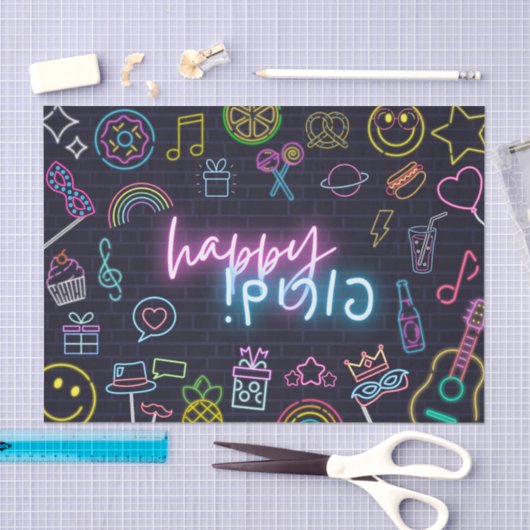 Neon Purim Tissuepapier (Craft)