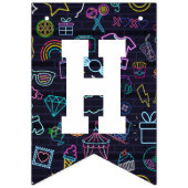 Neon Purim Vlaggetjes (Tweede vlag)