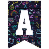 Neon Purim Vlaggetjes (Derde vlag)