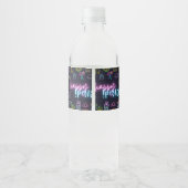 Neon Purim Waterfles Etiket (Achterkant)