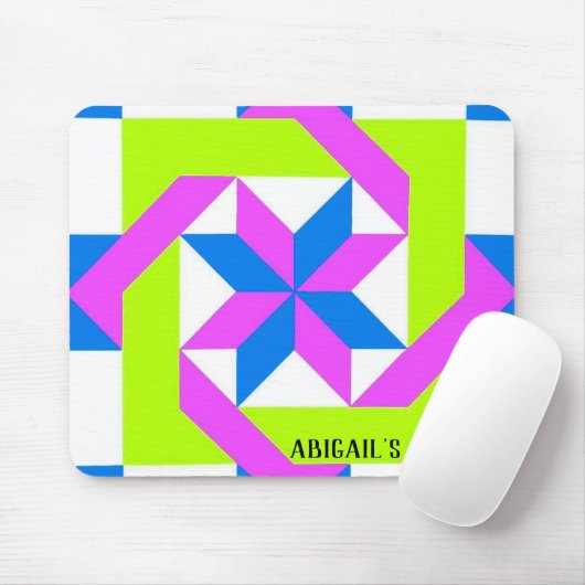 Neon Quilt Square Muismat (Met muis)