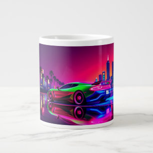 Neon Racer Mok – jaren 80 Retro-futuristische spor