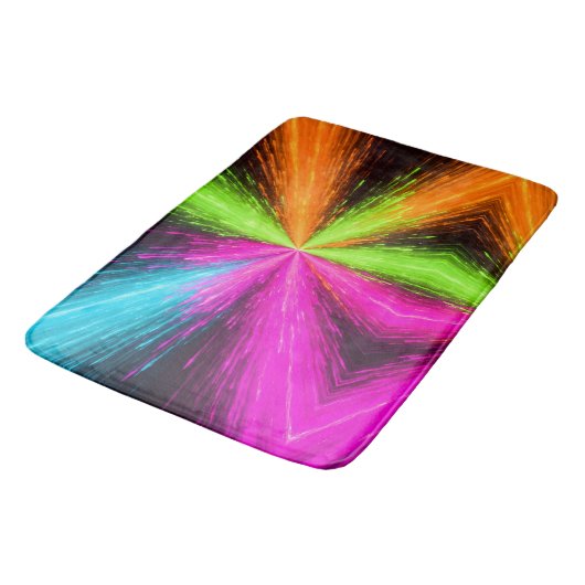 Neon Radial Burst Explosion Badmat (Gekanteld)