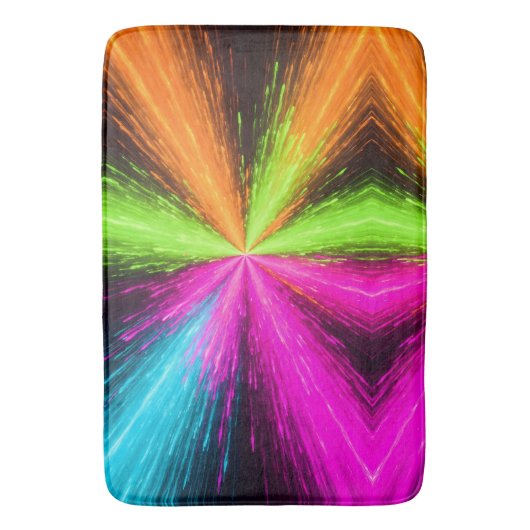 Neon Radial Burst Explosion Badmat (Voorkant Verticaal)