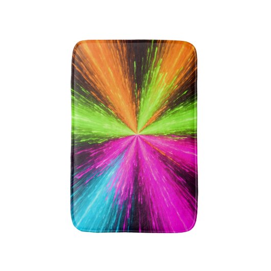 Neon Radial Burst Explosion Badmat (Voorkant Verticaal)