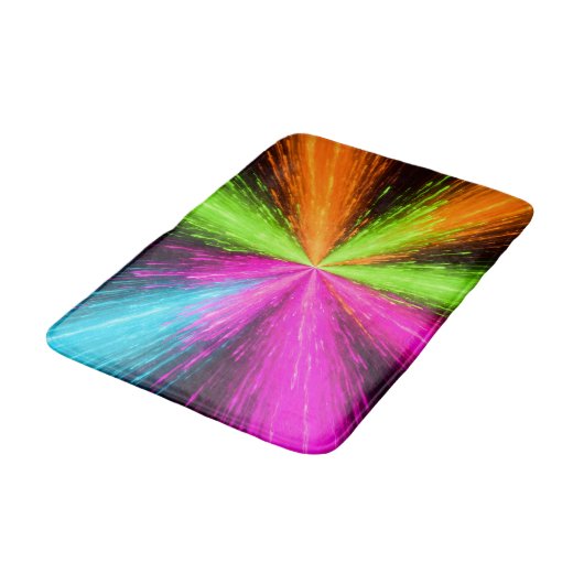 Neon Radial Burst Explosion Badmat (Gekanteld)