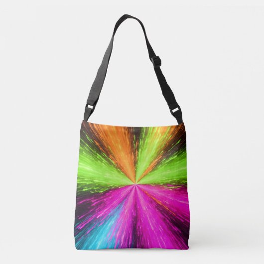 Neon Radial Burst Explosion Crossbody Tas (Achterkant)