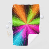 Neon Radial Burst Explosion Golfhanddoek (Insitu)